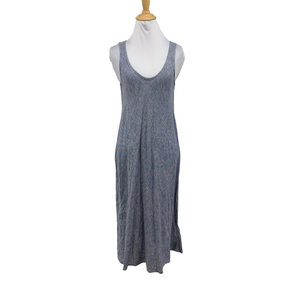CP Shades Dress Womens XS Extra Small Seaside Linen Low Scoop Swing Skirt Midi
